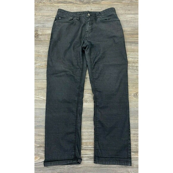 PRANA Jeans Mens Black Slim Fit Pants Stretchy Tagged (32/30)Actual (32/28.5)